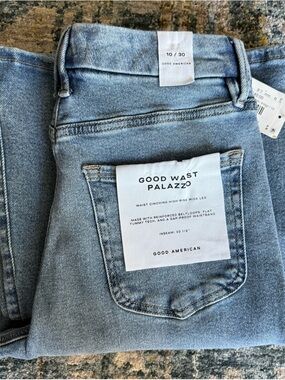 Good American Good Wast Palazzo High-Rise Wide Leg Jeans
